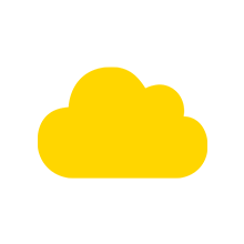 Eine gelbe einfarbige Wolke