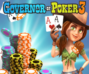 Govenor of Poker 3 Teaser Grafik Frau mit Poker Chips