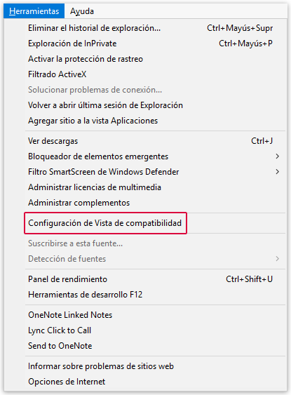 Deactivating the Compatibility View